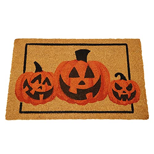 JOYIN Halloween Decoration Pumpkin Patterned Doormat, 30¡±x 17¡± Non Slip Natural Coir Front Door Mat Doorway Rugs, Trick or Treat Outside Indoor Decor