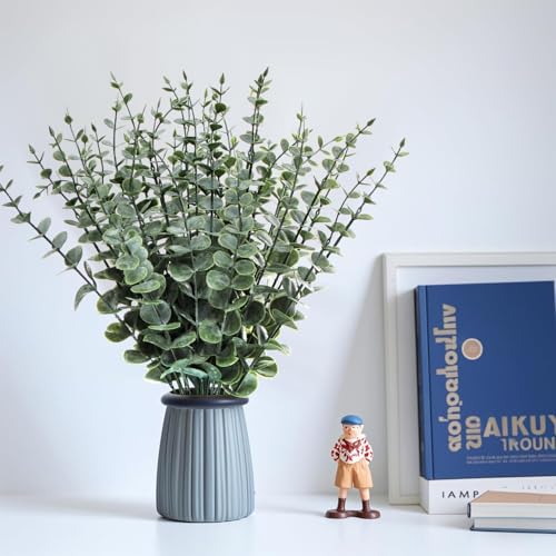 Sage Green Artificial Eucalyptus Stems - 40pcs for Indoor & Outdoor Decor