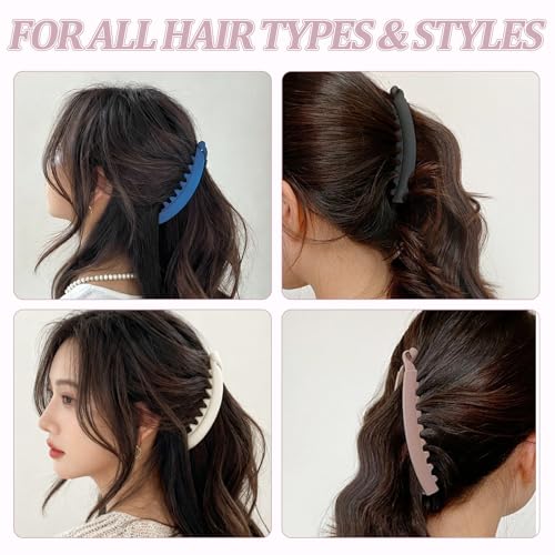 Large Hair Claw Clips 5.1 Inch Non-Slip Matte Hair Accessories 4 Pack