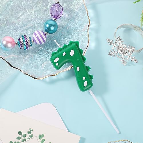 TOYMIS Dinosaur Number 7 Birthday Candle 2.8 Inch Cake Topper for Kids Party