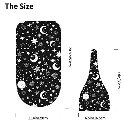 Moon Star Swaddle Blanket Set for Baby Boys & Girls - Soft Stretchy with Hat