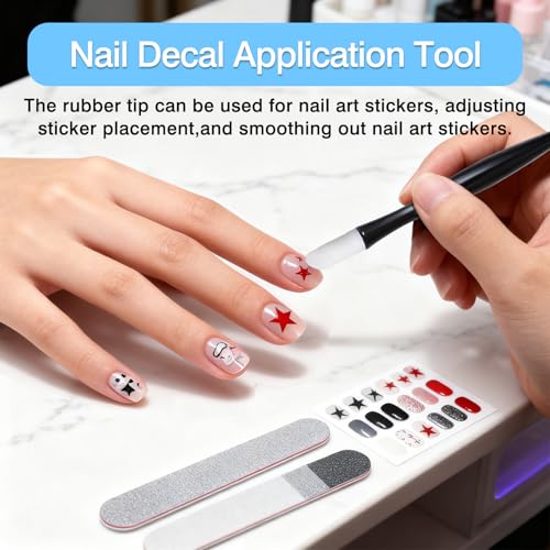 15-Pack Cuticle Trimmer and Pusher Set with Rubber Tip