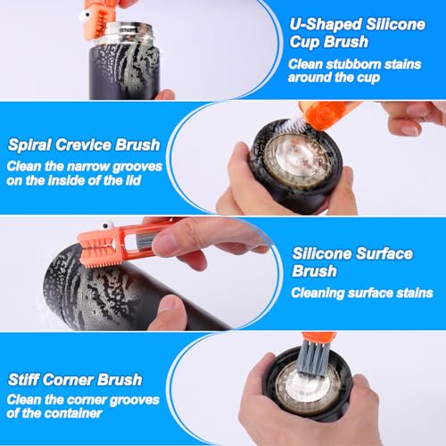 4-in-1 Cup Lid Cleaning Brush Set - Tumbler & Bottle Cleaner