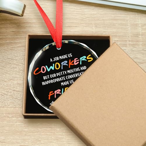 Humorous Glass Ornament Farewell Gift for Coworkers & Friends