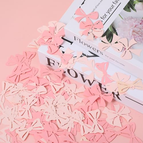 Pink Bow Table Confetti - 100 PCS Coquette Party Decorations