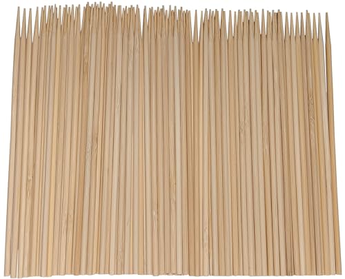6-Inch Bamboo Skewers - Sturdy BBQ Skewers for Grilling & Parties (100 PCS)