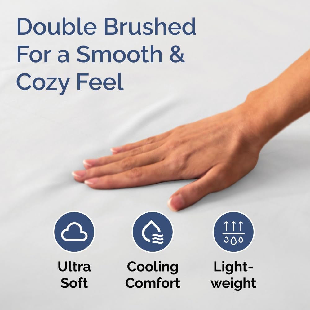 Queen Fitted Bed Sheet - Ultra-Soft Hotel Luxury Bedding with Deep Pockets - Breathable & Wrinkle-Free - White