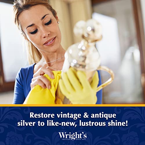 Wright's Silver Cleaner and Polish Cream, 8 oz - Ammonia-Free Metal Polish
