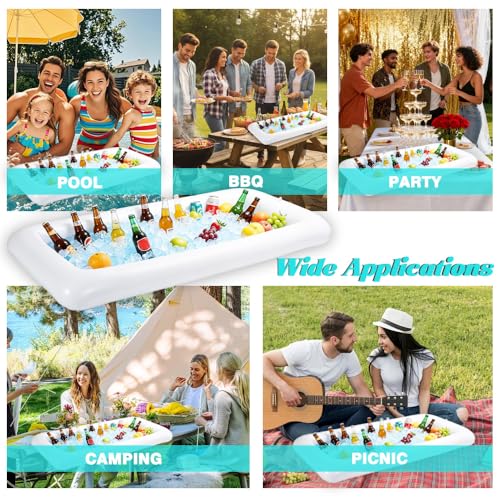 Inflatable Ice Serving Bar 52" x 24" with Drain Plug for Outdoor Parties