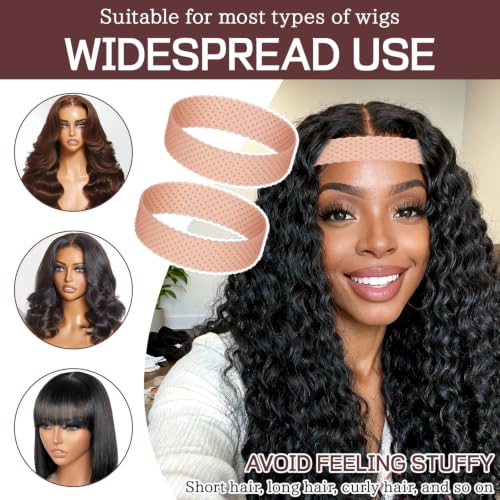 OLLBIT Non-Slip Silicone Wig Grip Band Adjustable Velvet Headband