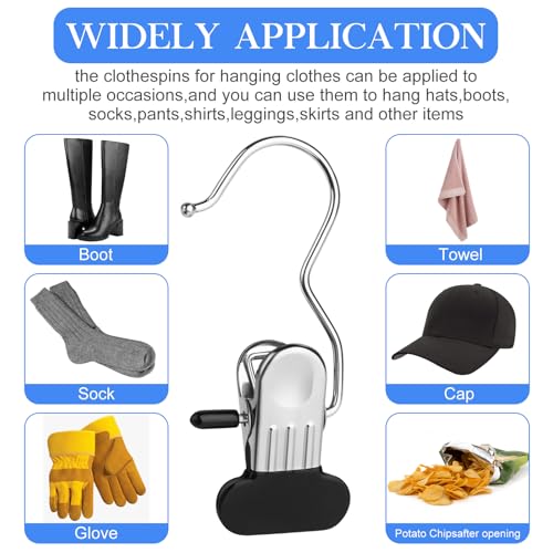 25-Piece Stainless Steel Laundry Hook Hangers with Clips