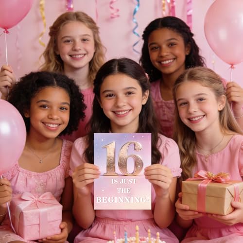 Sweet 16 Birthday Card for Teen Girls - Heartfelt Message & Design
