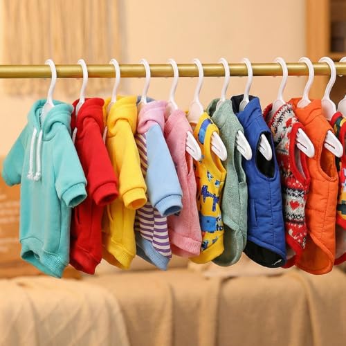 18 Pack Doll Clothes Hangers for 18 Inch Dolls - Non-Slip White Plastic
