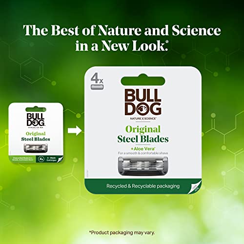 Bulldog Original Steel Razor Blades 4 Count