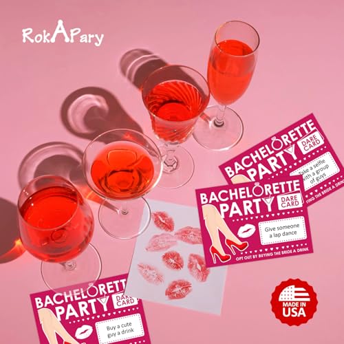 Bachelorette Dare Cards Game - Hot Pink Scratch-Off Challenges for Bridal Shower & Girls Night