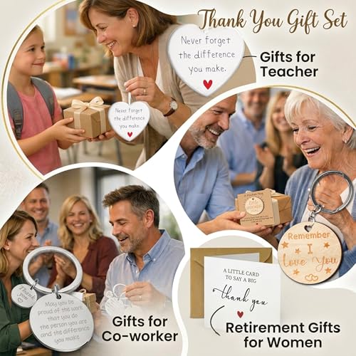 Thank You Gift Set for Teachers – Heart Ornament & Pocket Hug