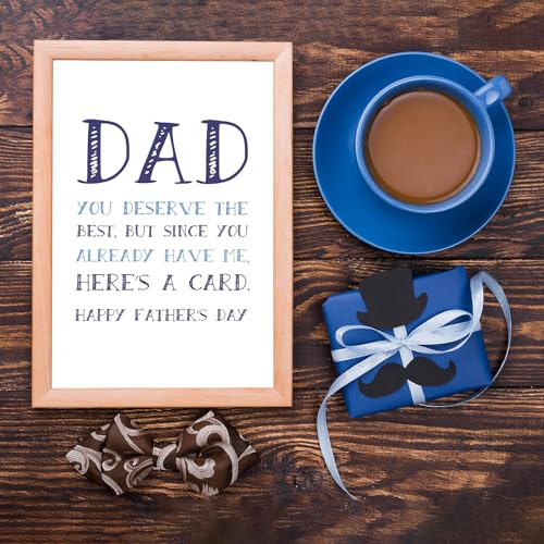 Funny Father's Day Card for Dad - Qiliji 8x5.3in with Envelope