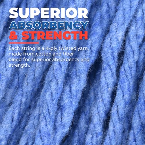 Onesimus 18 oz Mop Head Replacement – Medium 1 Pack | Blue Cotton Blend