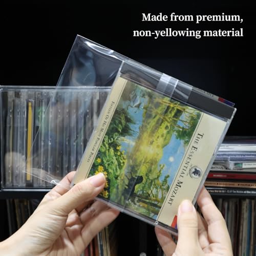 50-Pack CD & DVD Protective Sleeves - Clear Plastic Storage Envelopes