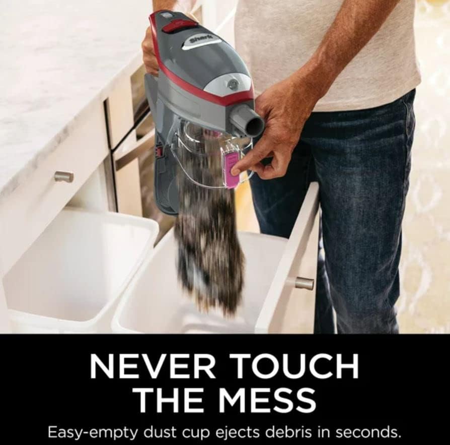 SHARK HV370 Rocket Pro Corded Stick Vacuum - Powerful Suction in Comet Red (Renewed)