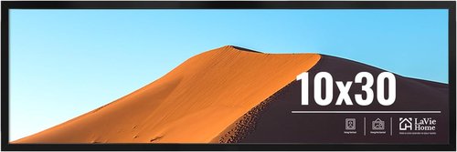 LaVie Home 10x30 Picture Frame - Classic Black Wall Display Frame with HD Plexiglas | Vertical & Horizontal Use
