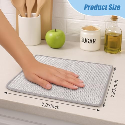 Aidoclip 30PCS Non-Scratch Steel Wool Dishcloths for Kitchen Cleaning