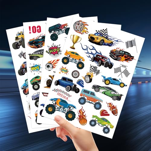 83 PCS Truck Temporary Tattoos for Kids - Vehicle Party Favors