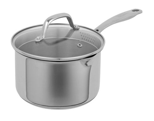 Kuhn Rikon Premium Allround Plus Saucepan 2qt - Versatile Cooking Pot for Kitchen Essentials - Durable Stainless Steel Construction - Ideal for Simmering, Boiling, and More