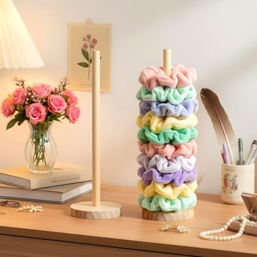 2-Pack Scrunchie Holder Stand - Hair Tie Organizer for 20 Ties
