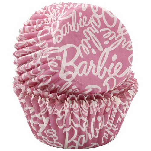 Barbie Cupcake Liners by DecoPac - 48 Pack Pink Greaseproof Baking Cups