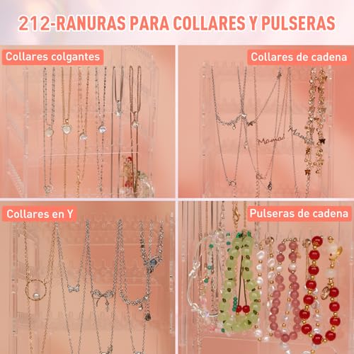 360 Rotating 5-Tier Earring Holder Organizer with 212 Holes