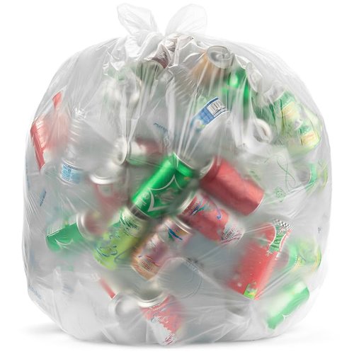 Aluf Plastics 45 Gallon Clear Trash Bags 40" x 48" - 16 Micron Equivalent High Density Value Garbage Bags, HCR-404816C (Pack of 1, 250 Count Total)