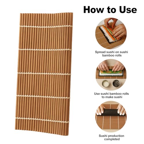 Bamboo Sushi Rolling Mat - Eco-Friendly Sushi Maker, 9.5"