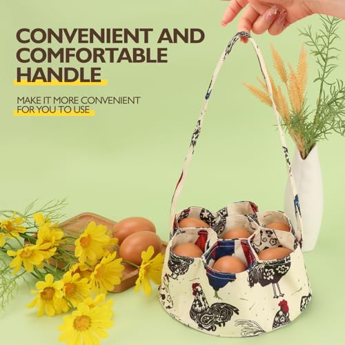 Hossmily Mini Egg Collecting Basket with 7 Pouches
