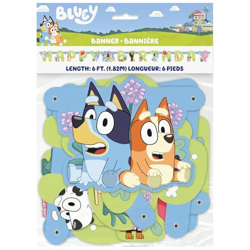 Bluey Jointed Banner - 6ft Multicolor Party Decoration