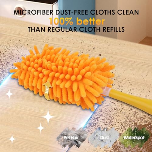 REDONES Reusable Duster Refills for Swiffer - 4 Pack Microfiber
