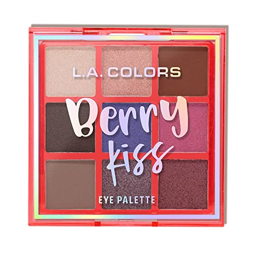 L.A. Colors 9 Color Eyeshadow Palette - Berry Kiss