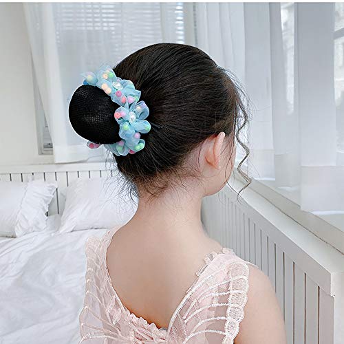 GSHLLO 3 PCS Girls Ballet Bun Covers Dance Hair Nets Snoods