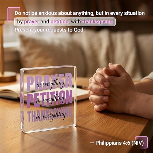 Inspirational Acrylic Desk Decor Sign - 4x4 Inches
