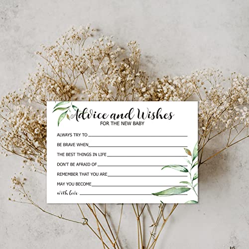 50 Pack Baby Shower Advice and Wishes Cards - 4x6 Inch