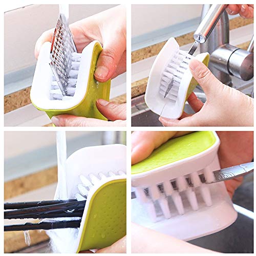 Ytuomzi Knife and Cutlery Cleaner Brush - Double-Sided Utensil Scrubber