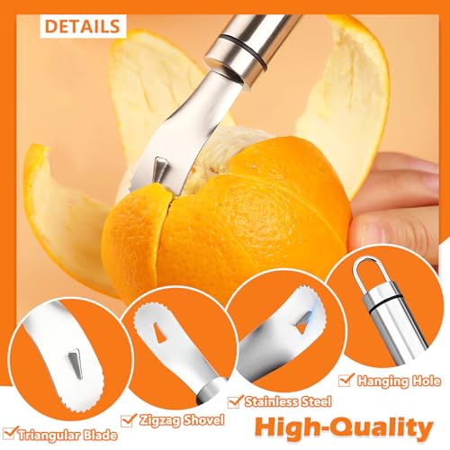 Stainless Steel Orange Peeler Tool – Triangular Blade Citrus Peeler (1PCS)
