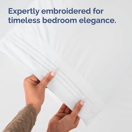 King Standard Pillow Cases - Soft Hotel Quality Covers for Comfy Bedding | Set of 4, Machine Washable, White
