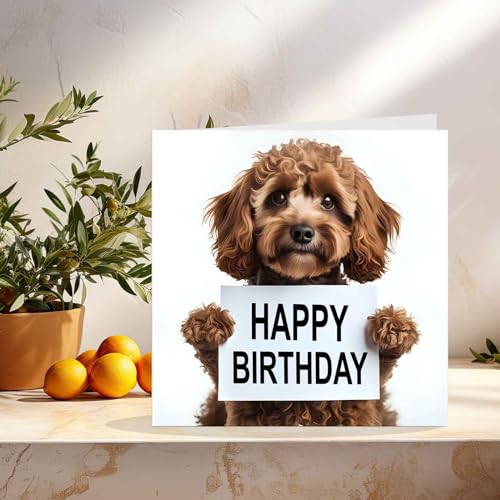 Cute Cavapoo Birthday Card | Premium Quality, Eco-Friendly