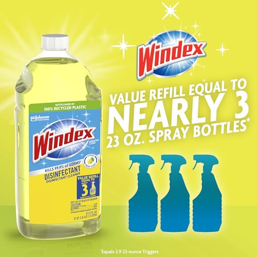 Windex Citrus Multisurface Disinfectant Cleaner Refill - 2L