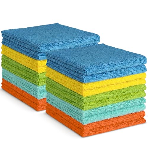 AIDEA Microfiber Cleaning Cloths - 20 Pack Soft & Absorbent Rags
