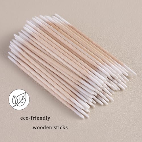 FSpronail Pointed Tip Cotton Swabs with Wooden Sticks - 200pcs
