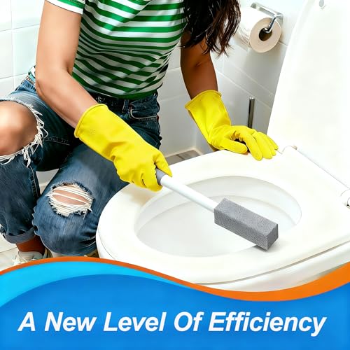 4-Pack Pumice Stone Toilet Bowl Cleaner with Long Handle