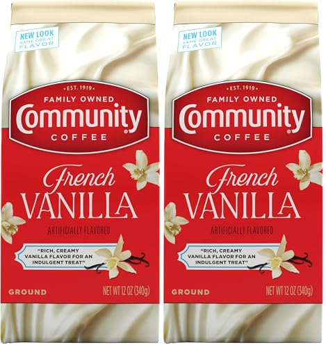 Community Coffee French Vanilla Ground Coffee, Medium Roast, 12 oz