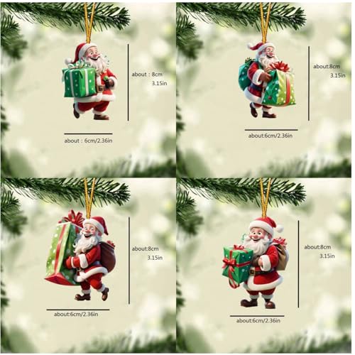 Santa Claus Acrylic Ornaments for Christmas Tree Decor 2025
